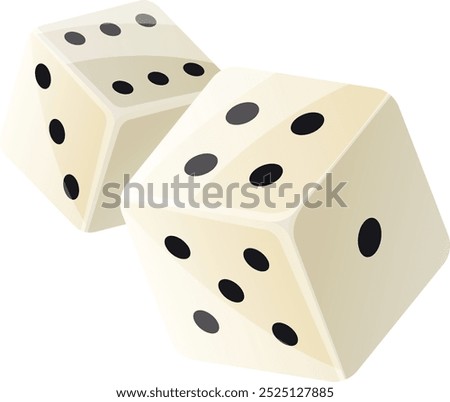 Dices cartoon icon. Gambling symbol. Luck games