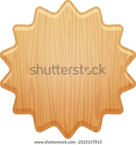 Wooden label star shaped button blank template