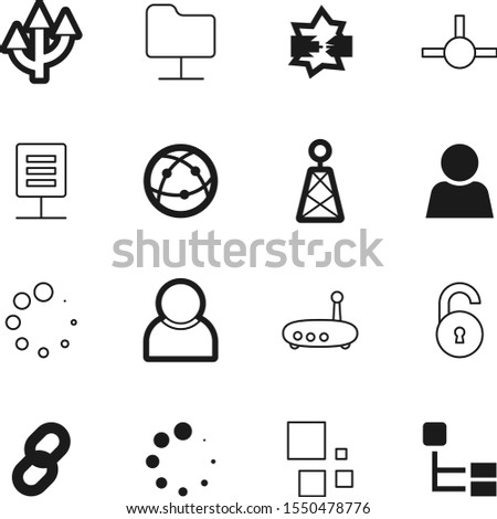 network vector icon set such as: company, satellite, socket, roundabout, safety, router, wave, storage, connections, access, green, plug, data, hierarchy, equipment, organizational, color, broadcast