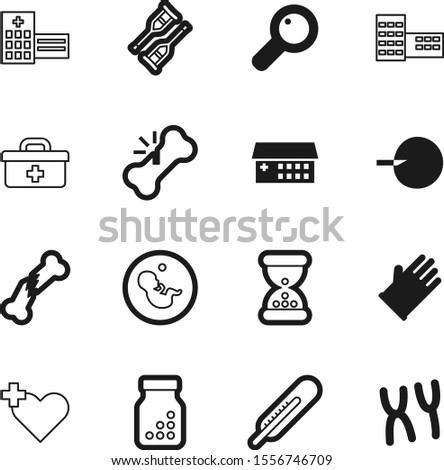 hospital vector icon set such as: instrument, search, station, baby, loupe, find, fertiliser, artificial, cleaning, rubber, chromosomes, magnifier, hourglass, therapy, maid, flag, insemination
