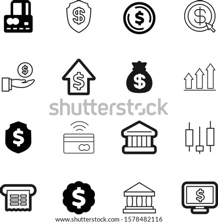 money vector icon set such as: receipt, human, candles, sack, sales, large, monitor, grow, price, device, competition, win, objects, gold, affluent, screen, accounting, computer, account, retail