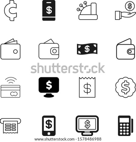 money vector icon set such as: note, competition, one, pin, modern, salary, balance, account, wireless, paid, bills, investing, shape, vintage, paperwork, trendy, cashbox, file, paying, billing