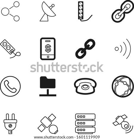 connection vector icon set such as: television, house, receiver, map, public, access, connected, logistic, industry, radio, shopping, model, modem, power, graph, chemistry, tracking, electricity, lab