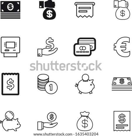 cash vector icon set such as: graphic, coins, retina, online, check, businessman, making, calculation, baking, simple, loan, objects, sale, billing, earning, green, treasure, service, european, shape