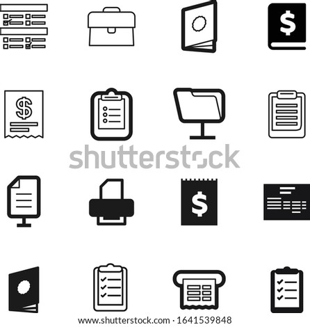 document vector icon set such as: reports, checkmark, interface, handle, linked, fax, analytical, storage, logistic, bag, purchase, multiple, exam, home, set, pattern, element, suit, case, work