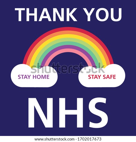 Thank you NHS rainbow graphic