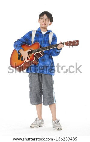 Similar – Image, Stock Photo Young asian boy stay alone and sadness