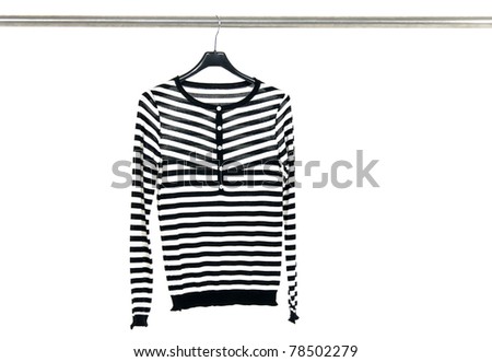striped clothes on a hanger