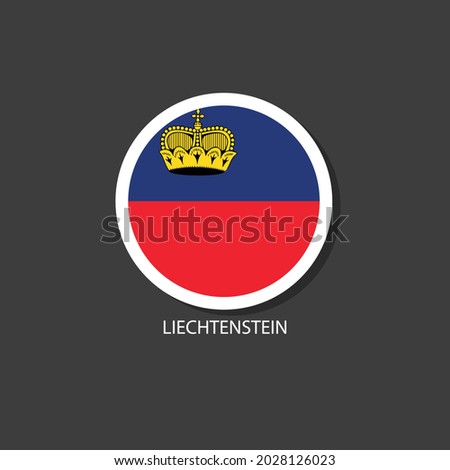 Liechtenstein flag vector circle shape.