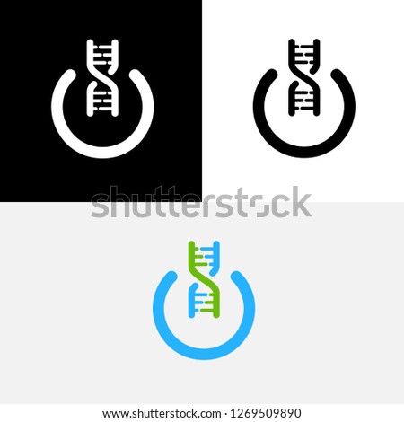 Power DNA On Off Icon Logo