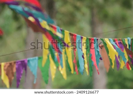 Similar – Image, Stock Photo Pennant chain with sky and clouds