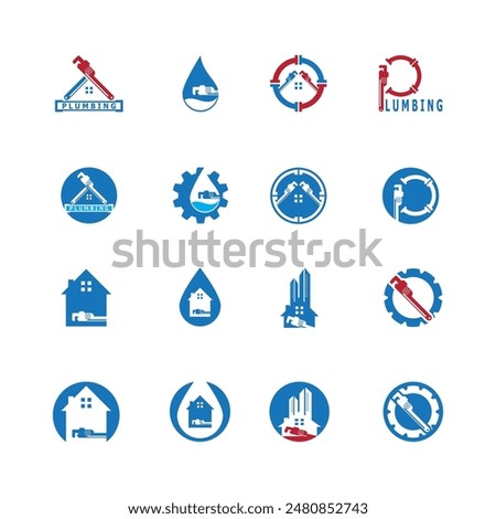 Plumbing Service Logo icon vector illustration design Template.Plumbing logo.Plumbing service icon logo creative vector illustrattion