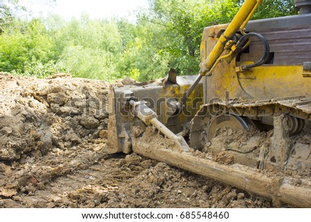 bulldozer clears land Stock fotó © 