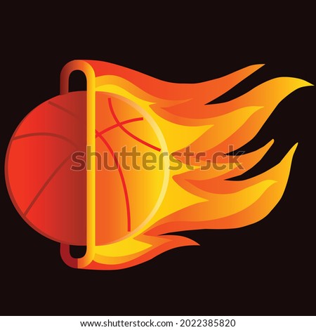 basketball that burns and passes through the hoop