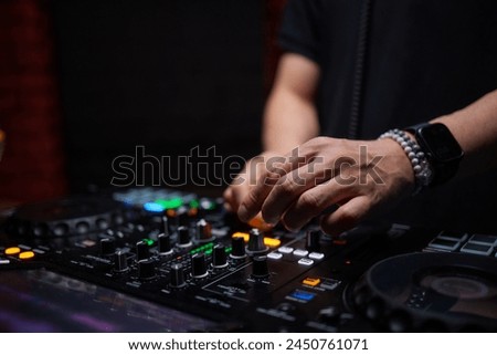 Similar – Image, Stock Photo dj mixer controller.