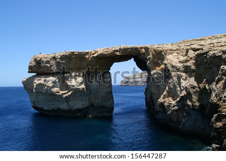 The Blue Window in Maltese islands