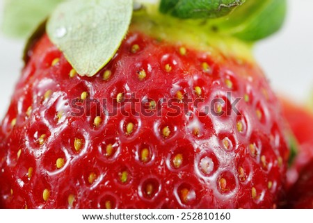 Strawberry macro with red texture