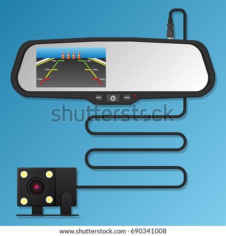 Rear View Camera Video Recorder Display Screen LCD Car Parking Assistance Monitor