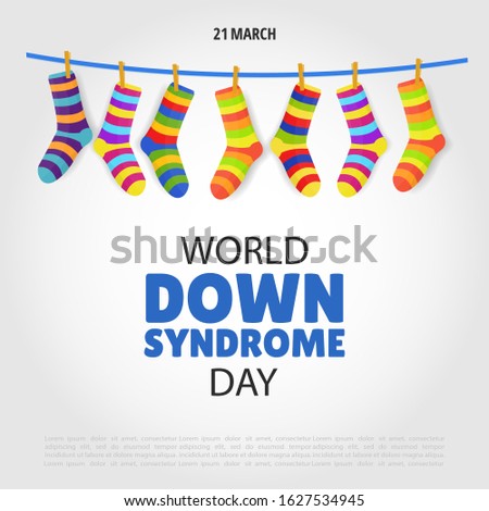 Vector Illustration on the theme World Down Syndrome Day
