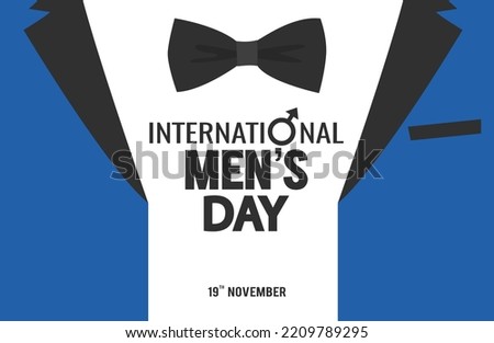 Vector illustration of International Men's Day. For a poster or banner and greeting card.
