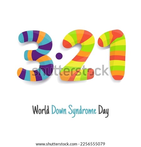 Vector Illustration of World Down Syndrome Day.
