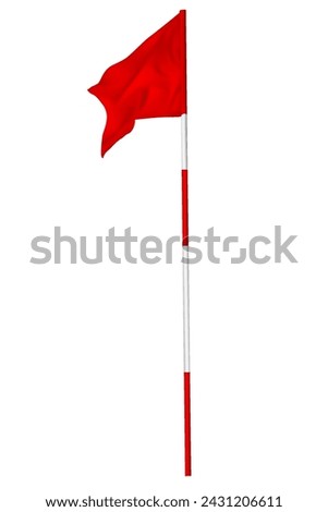Red Golf flag. Vector Illustration
