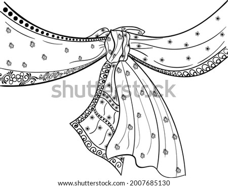 INDIAN WEDDING KNOT DESIGN SYMBOL VECTOR BLACK AND WHITE CLIP ART ILLUSTRATION