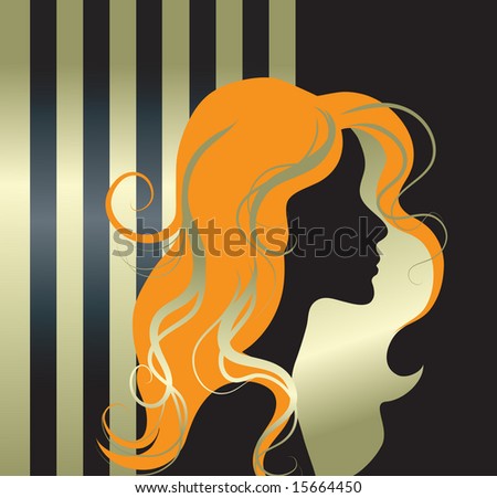 Vector Illustration Of Girl Silhouette - 15664450 : Shutterstock