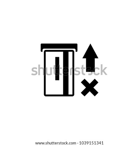 Do not Insert Credit Card. Stop, Prohibition vector icon. Simple flat symbol on white background