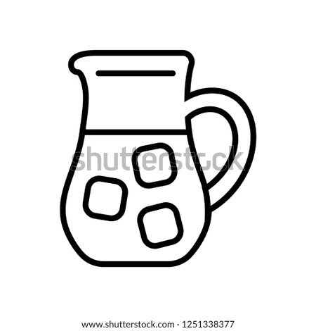 Vector Cartoon Pitcher Icon Isolated On White Background