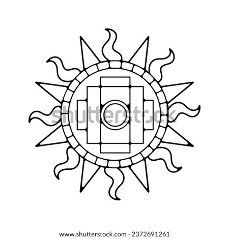 Vector Traditional Inca Symbol Chakana Icon Illustration Isolated