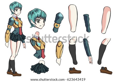 cute anime girl download free vector art stock graphics images