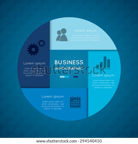  Vector circle square infographic. Template for diagram,graph,presentation and chart. Business concept with 4 options, parts,steps or processes. Abstract background