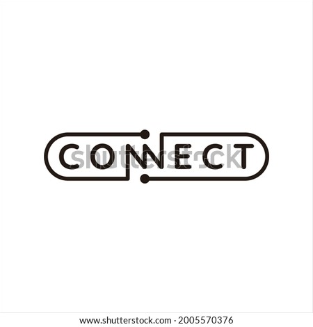 Connect Logo Template For Technology Concept.