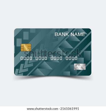 Modern credit card template design. With inspiration from the abstract. Vector illustration.Glossy plastic style.