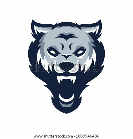 wolf - vector logo/icon illustration mascot
