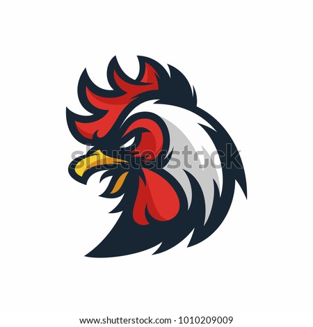 Animal Head - Rooster - vector logo/icon illustration mascot