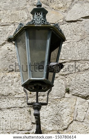 Surveillance camera hidden a an antique lantern