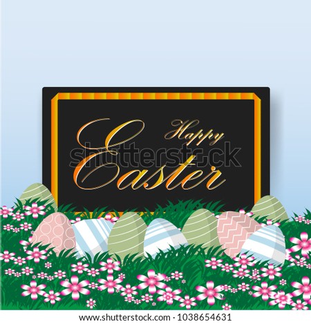 The Egg Is Decorated With A Variety Of Colors Happy Greeting Card