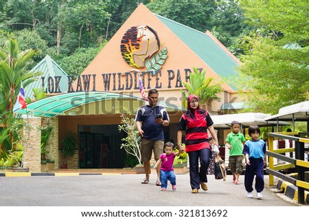 Kota Kinabalu Sabah Malaysia - September 29, 2015:People visiting Lok Kawi Zoo in Kota Kinabalu Sabah.The zoo is a treatment and rehabilitation centre for Sabah endengered animal like Orang Utan.