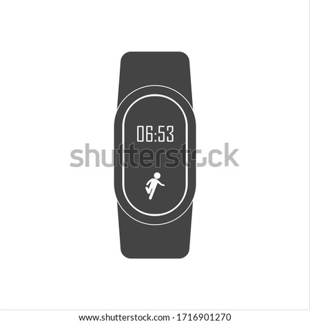 Fitness Bracelet Vector Icon on white isolated background.