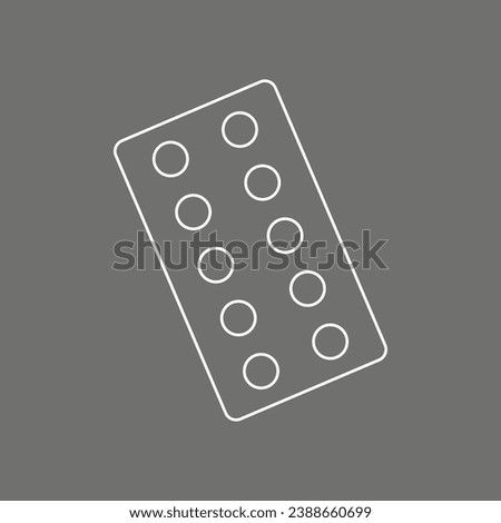 Vector blister pack with tablets and capsules. Medical icon. Layers grouped for easy editing illustration. For your design.