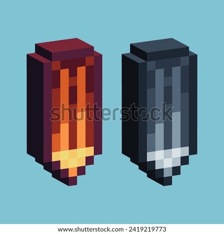 
Isometric Pixel art 3d of pencil icon for items asset.Pencil icon on pixelated style.8bits perfect for game asset or design asset element for your game design asset.