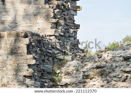 abstract fragment of a wall of old fortress from an old stone