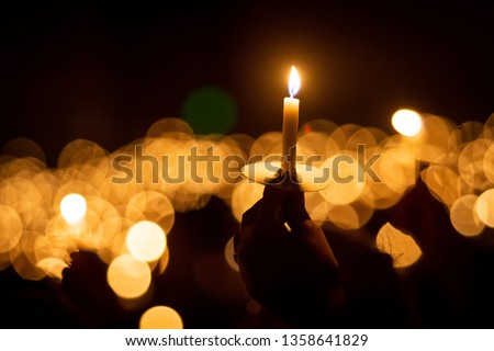 Similar – Image, Stock Photo hope Church Candle
