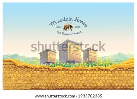 Similar – Foto Bild bees and apiary