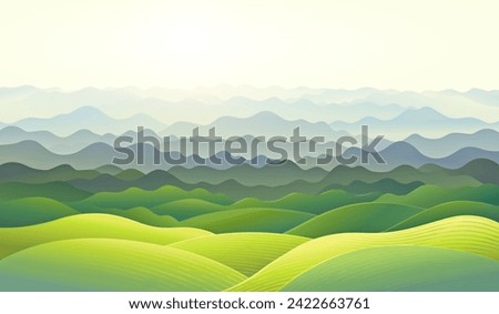 Similar – Image, Stock Photo hilly landscape in sunlight