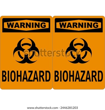 3-Way Warning Biohazard Sign Safety Sign