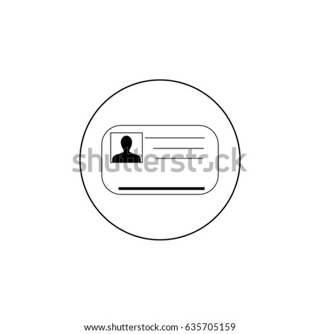 vector idcard icon, outline identification card