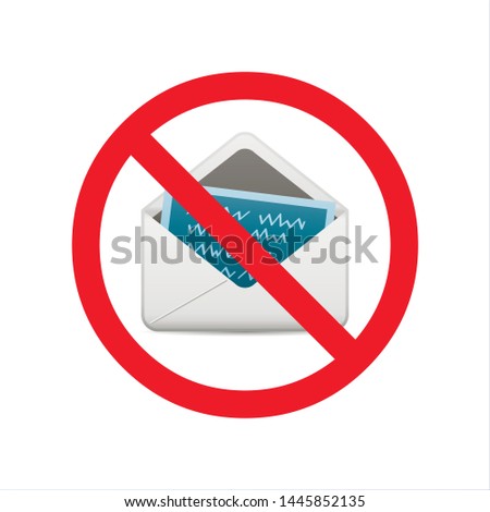 no read letter no mail symbol vector